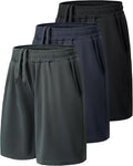 BOOJO 3 Pack Athletic Basketball Boys Shorts with Pockets