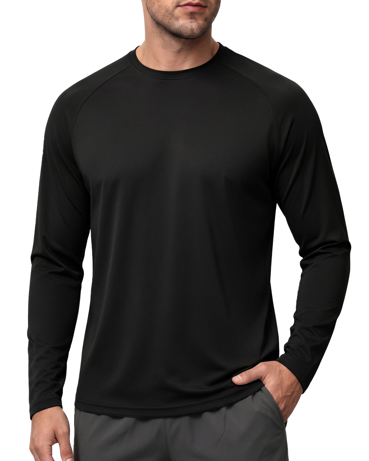 Long Sleeve Shirts for Men-Quick Dry UV Sun Protection T-Shirts for Workout